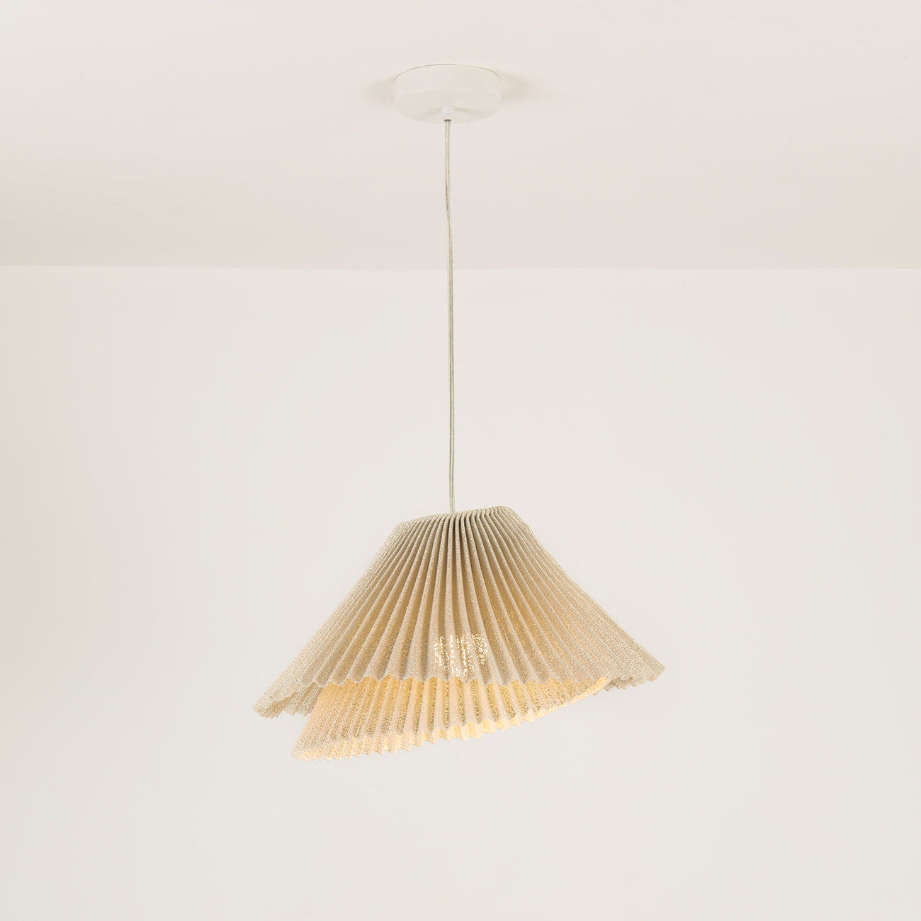 Genoise layered fabric wabi sabi minimalist japandi pendant light