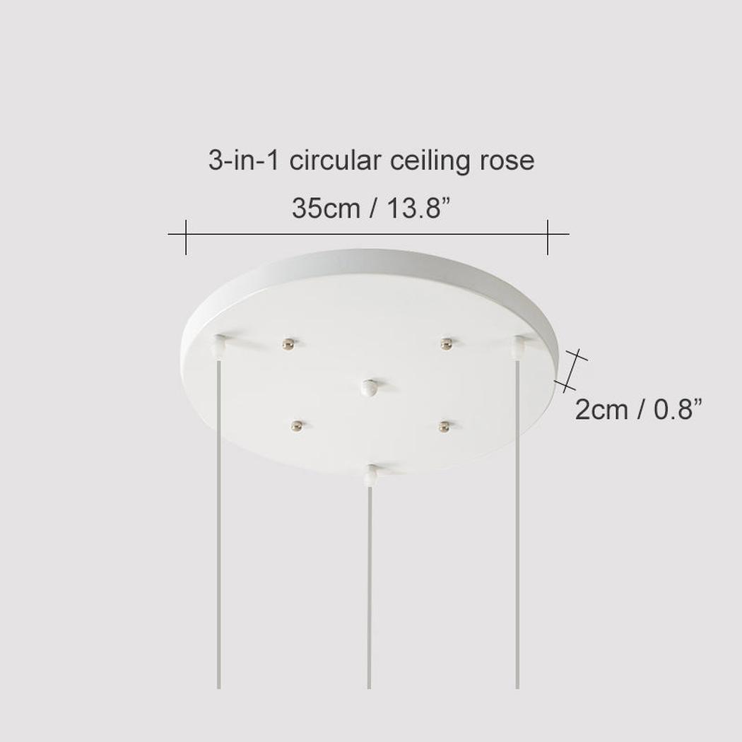 Circular Communal ceiling rose for grouping multiple pendant lights