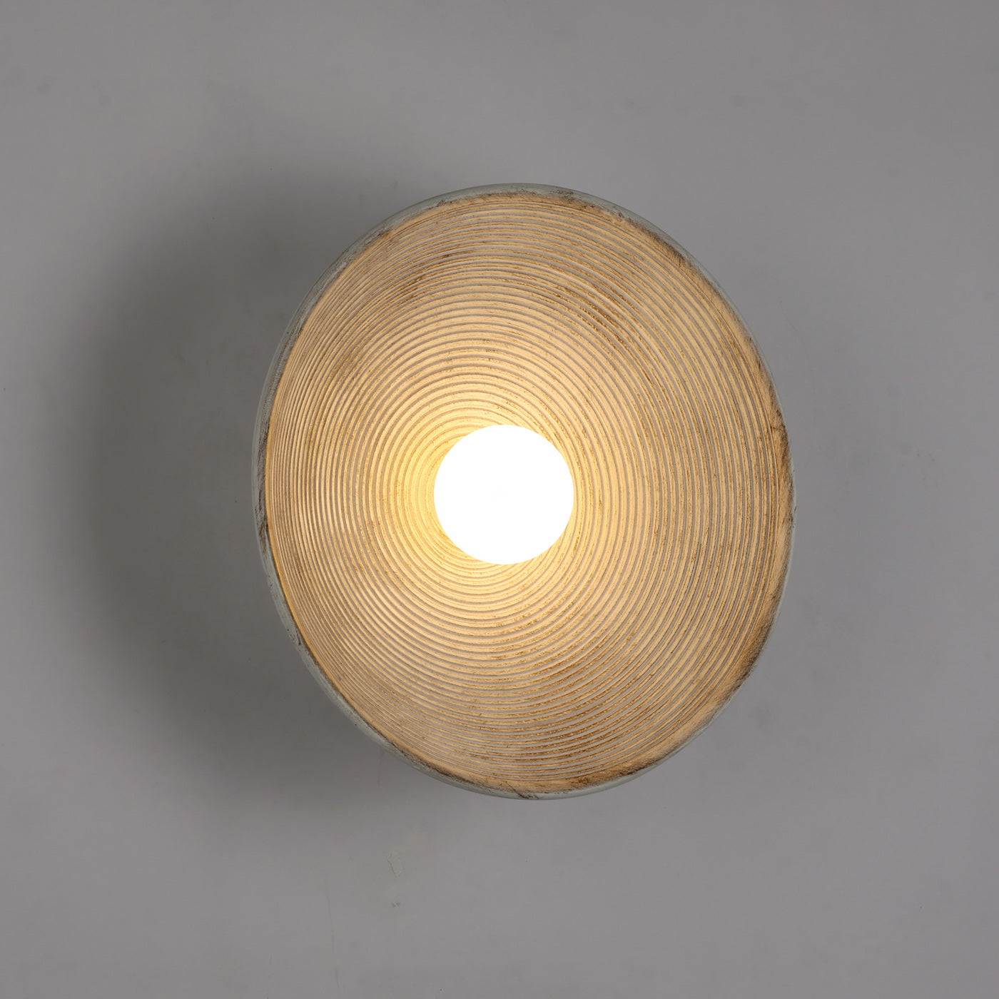 Longleaf Wooden Texture Plate Wall Light In White