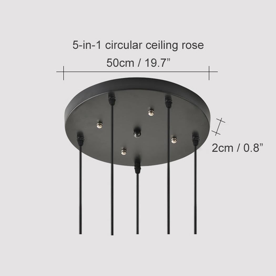 Circular Communal ceiling rose for grouping multiple pendant lights