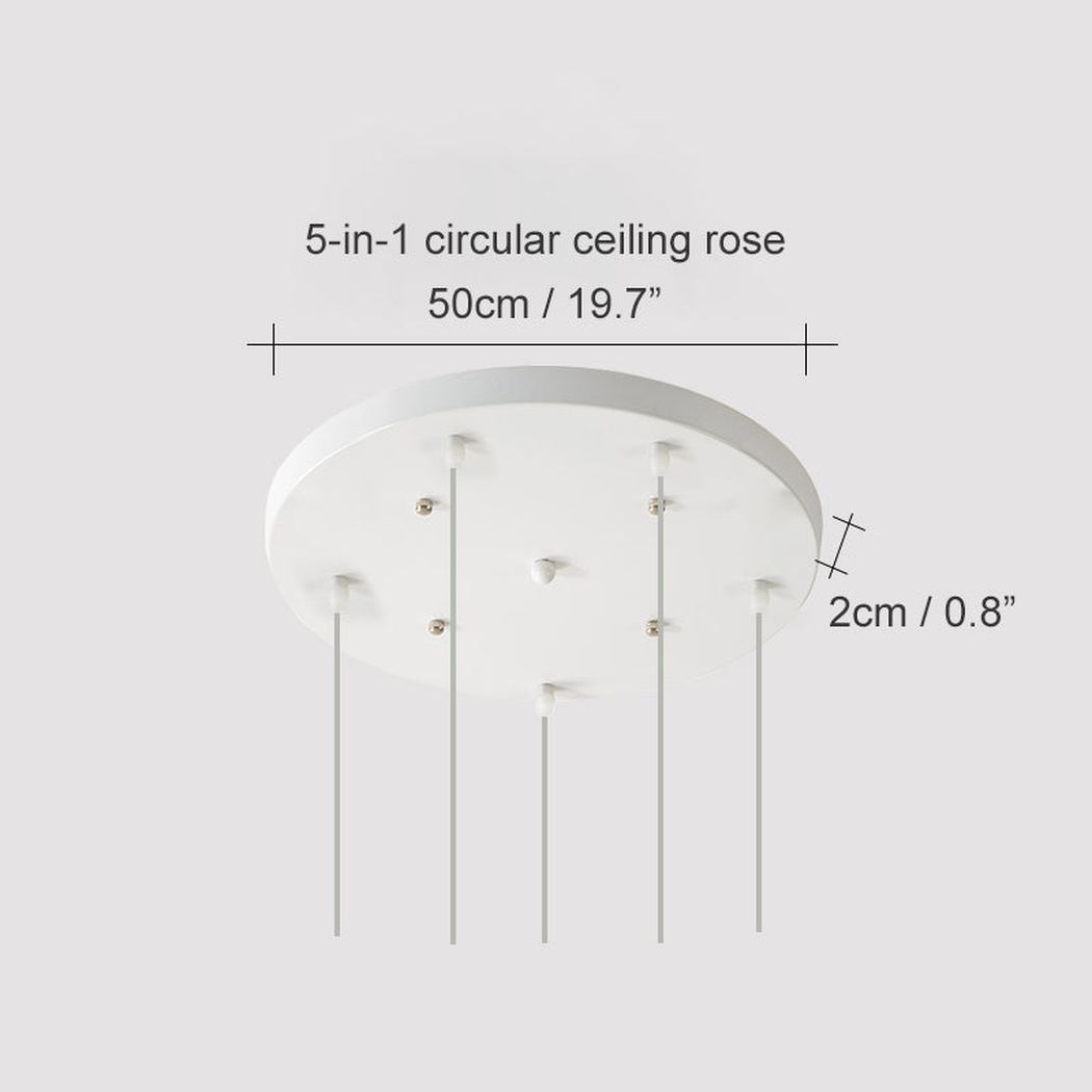 Circular Communal ceiling rose for grouping multiple pendant lights