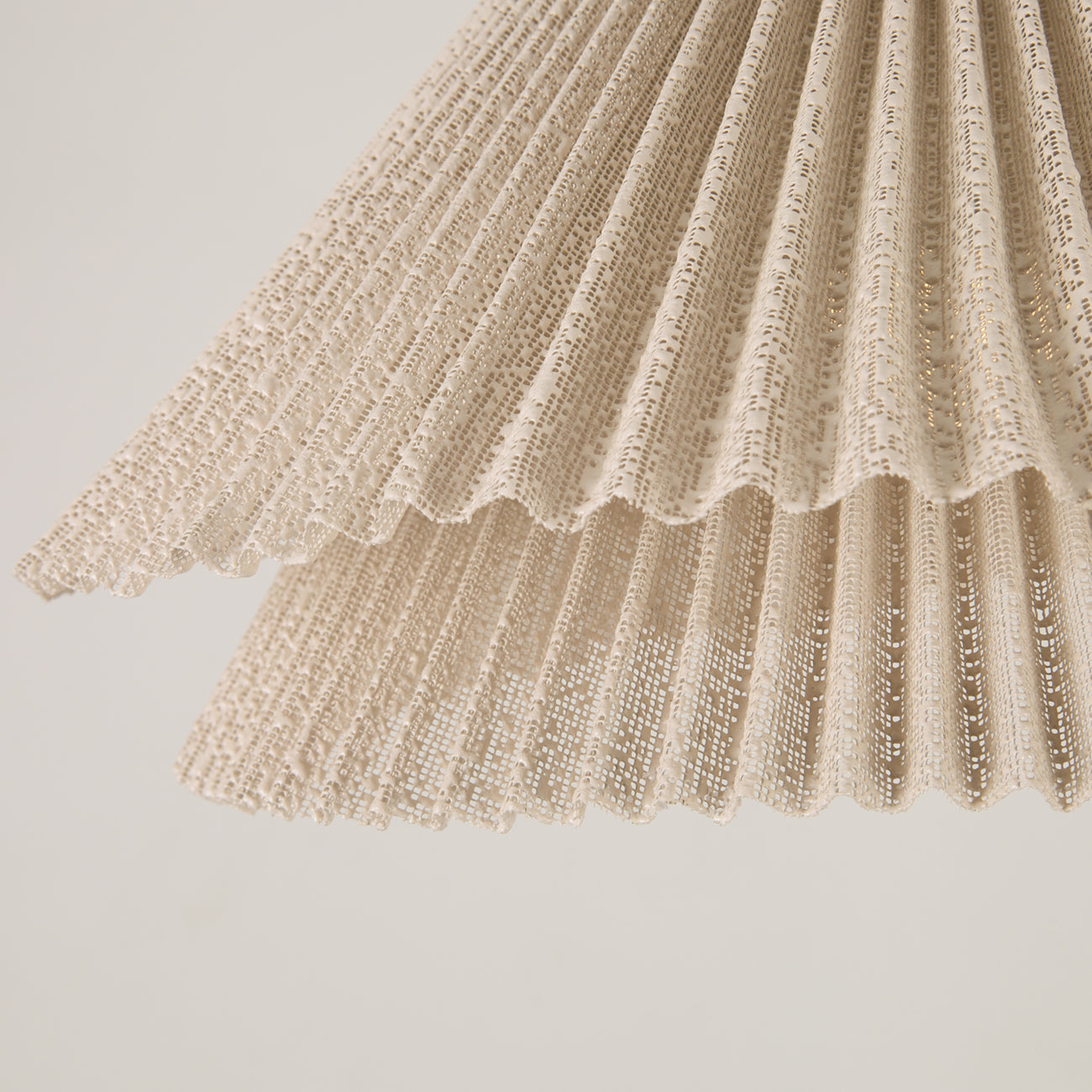 Genoise layered fabric wabi sabi minimalist japandi pendant light