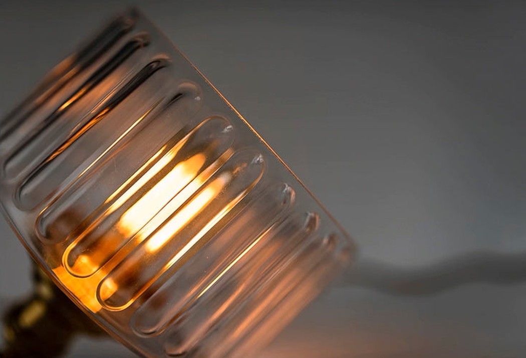 Adelaide Glass Mid Century Vintage look Brass Fitting Pendant Light