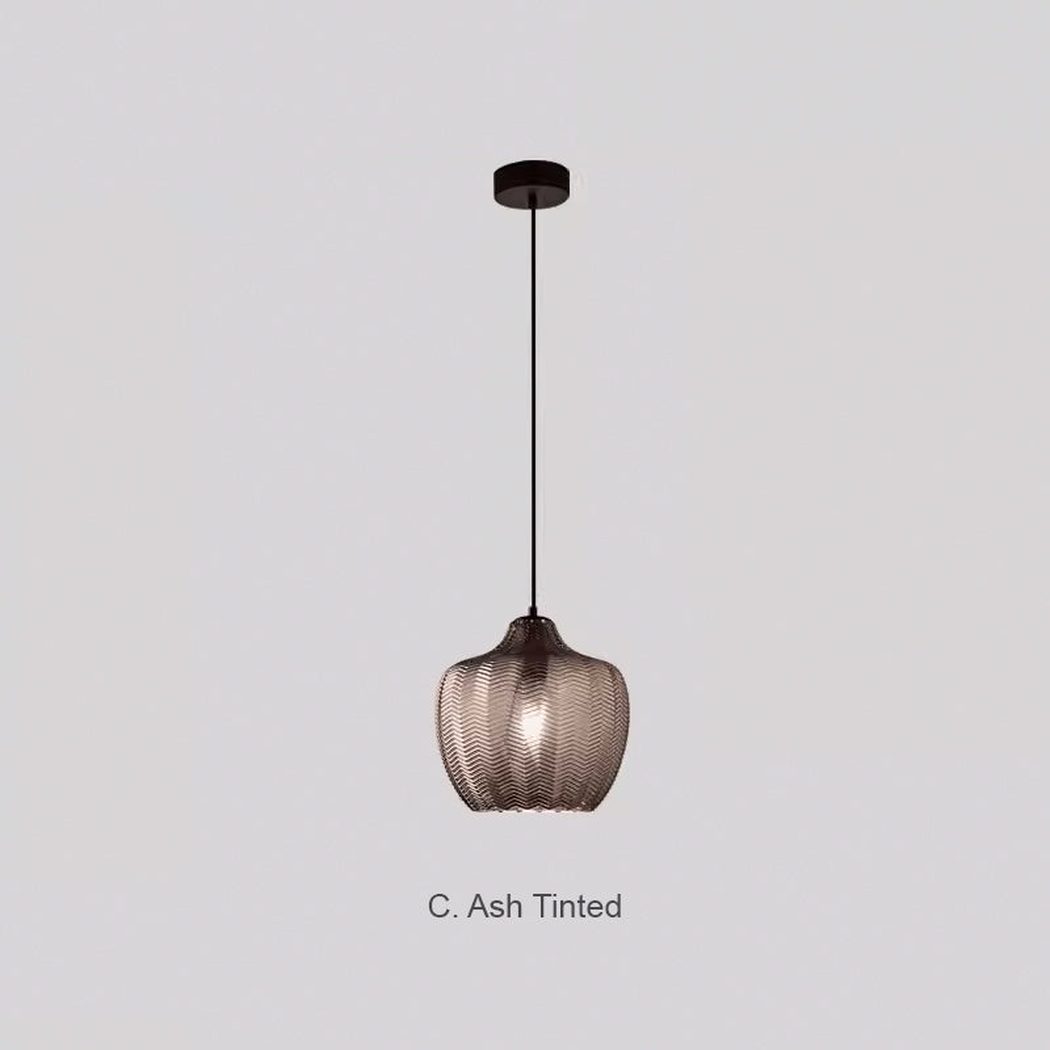 Yui Mid Century Glass Shade Pendant Light