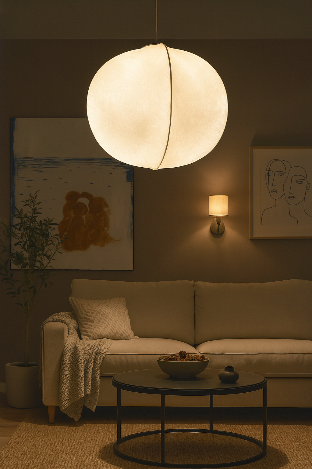 Ito Wabi Sabi Minimalist Cloth Pendant Light