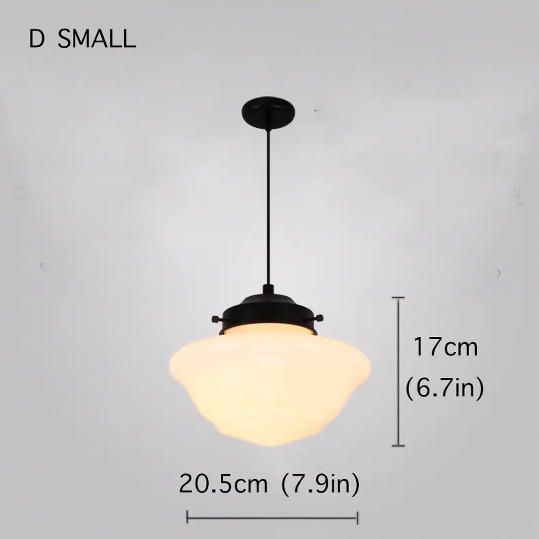 Art Deco Milk Glass Pendant Light