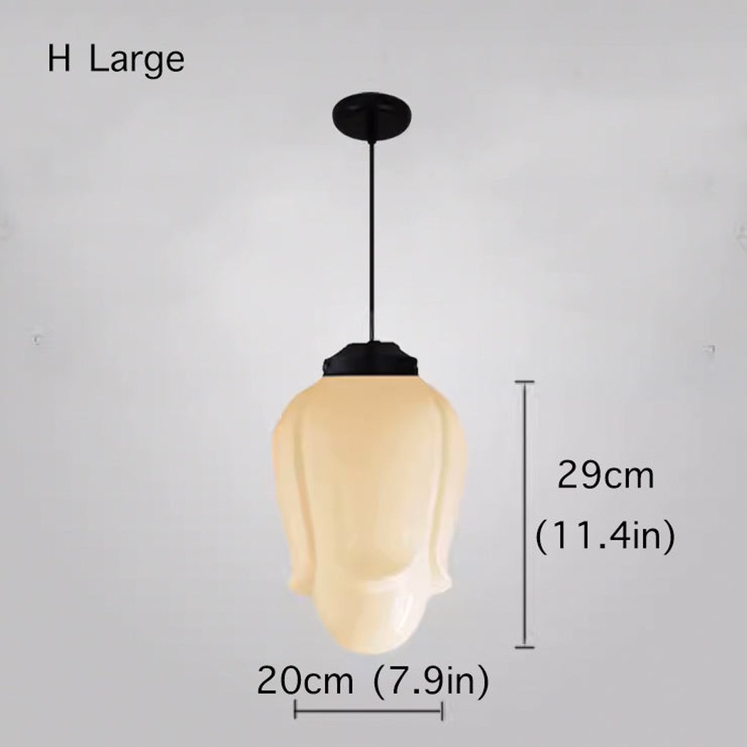 Art Deco Milk Glass Pendant Light