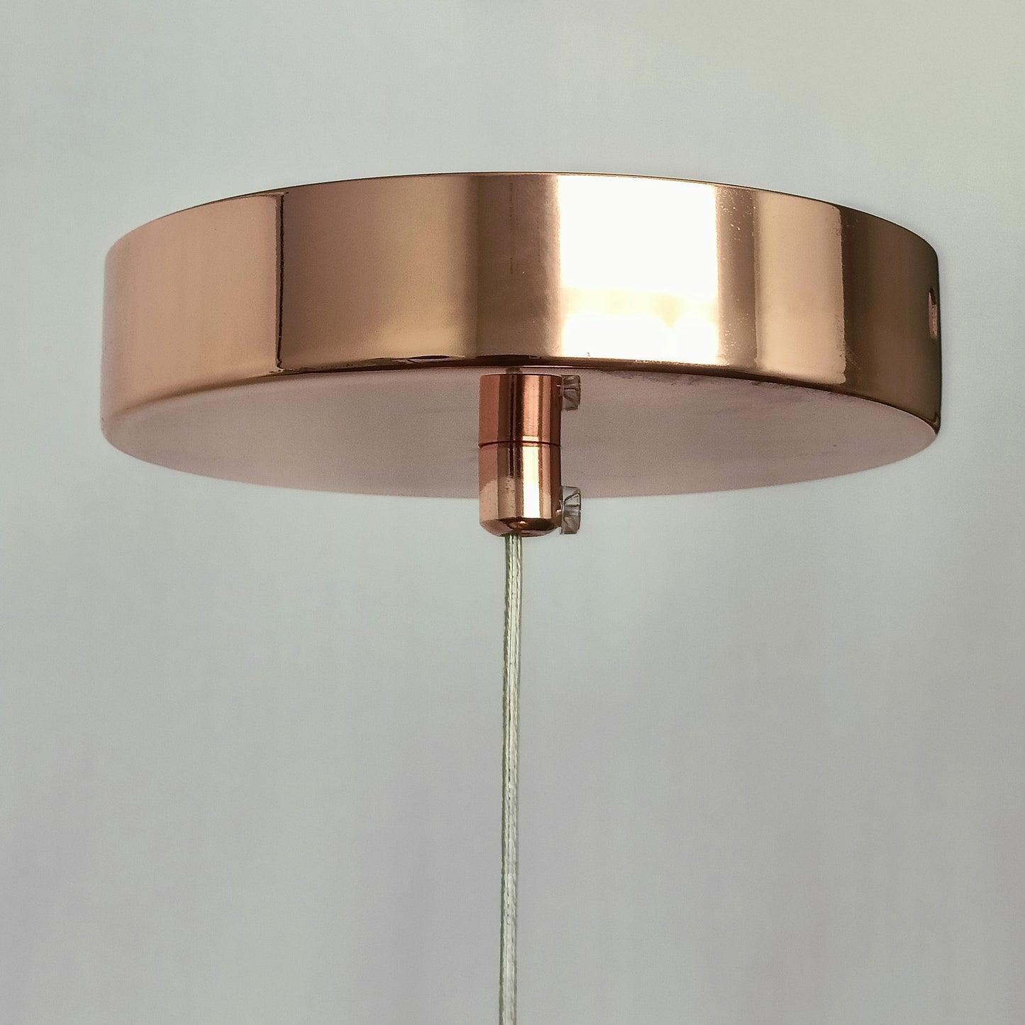 Copper Mirror Shade Glass Pendant Light