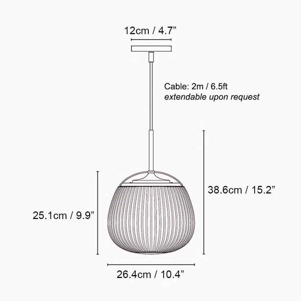 Lenglen Minimalist Art Deco Hanging Pendant Light