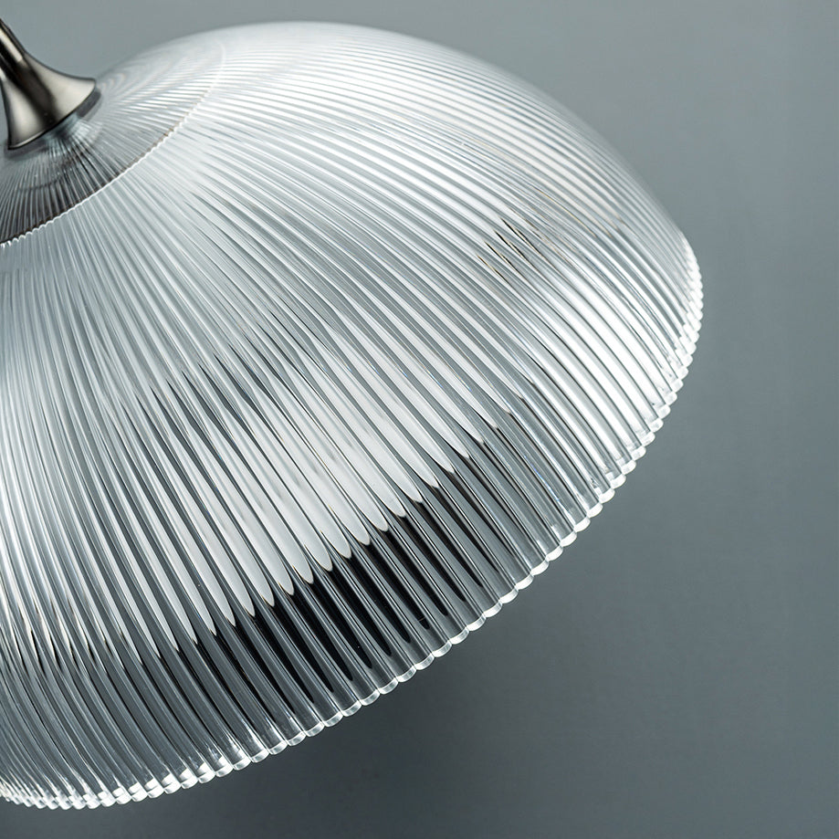 Eclipse Modern Ribbed Glass Pendant Light