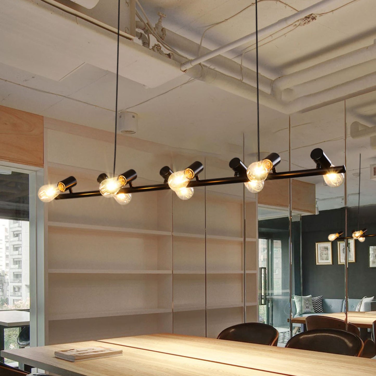 Hanging Doves Kitchen Island Pendant Light - In Black