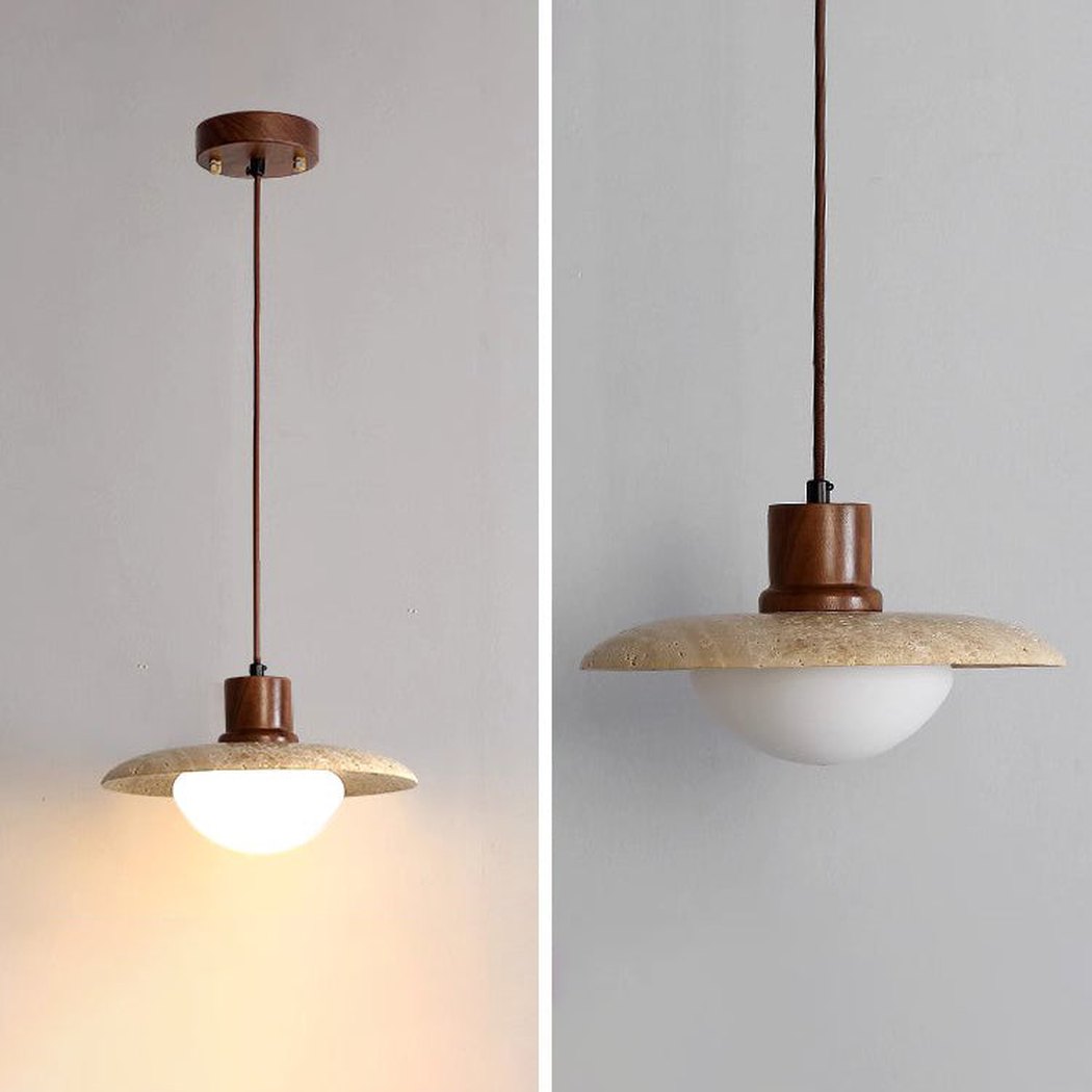 Sonoma Wood And Stone Minimalist Pendant Lights