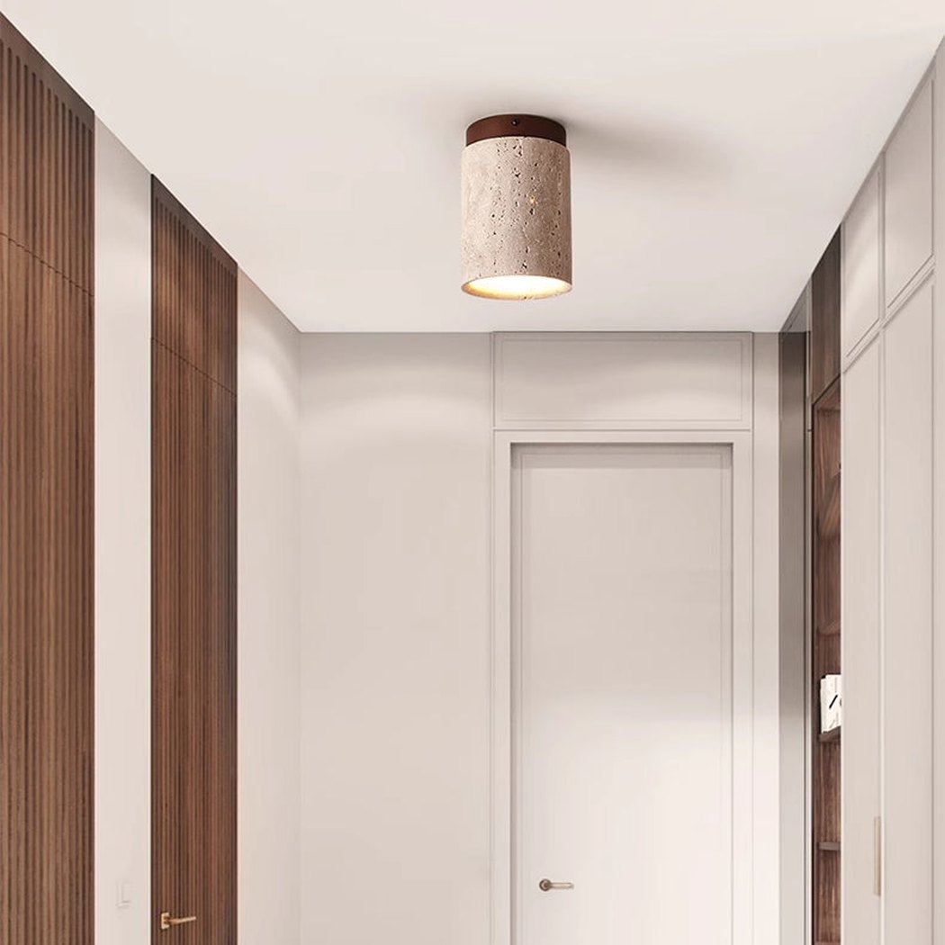 Sonoma Wood And Stone Minimalist Ceiling Light