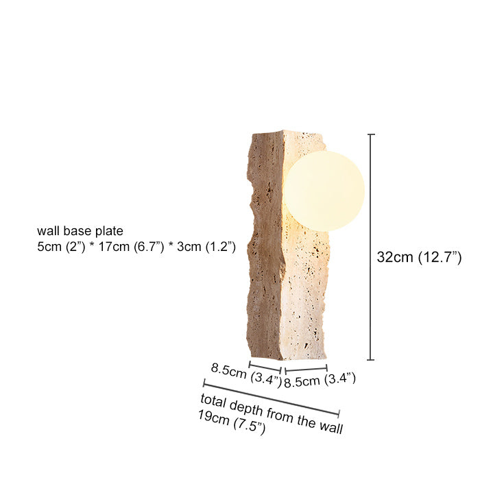 Sonoma Chisel Wabi Sabi Stone Wall Light / Sconce