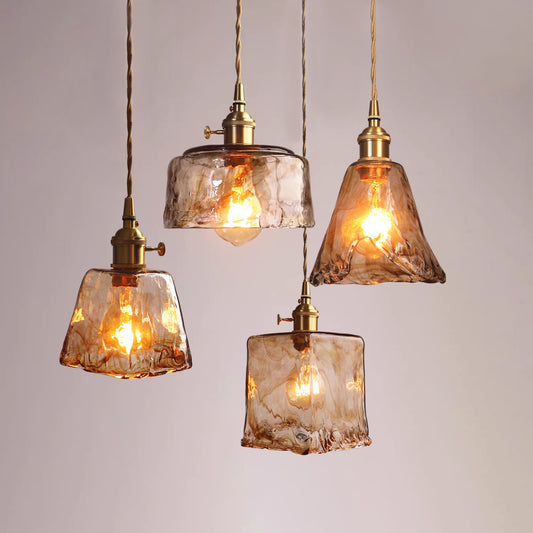 Aurelian Tinted Melted Glass Pendant Light