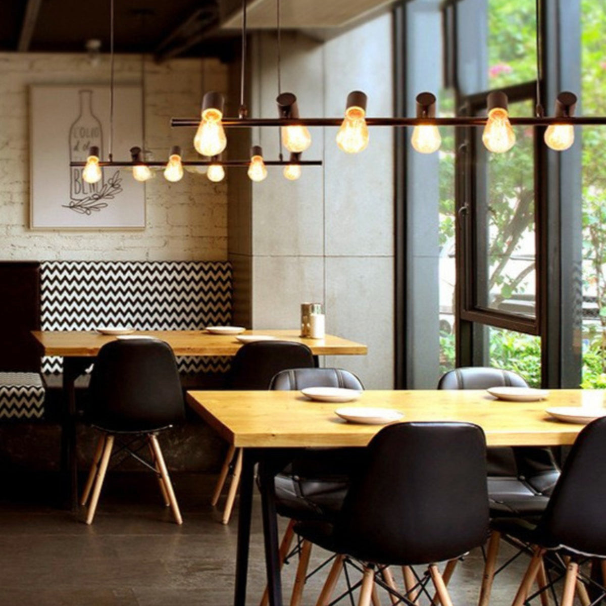 Hanging Doves Kitchen Island Pendant Light - In Black