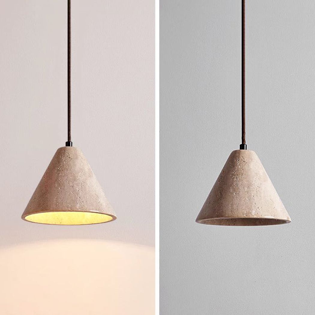 Sonoma Wood And Stone Minimalist Pendant Lights