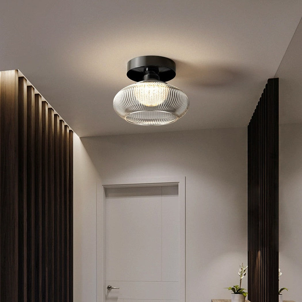 Alesund Art Deco Glass Fixed Ceiling Light