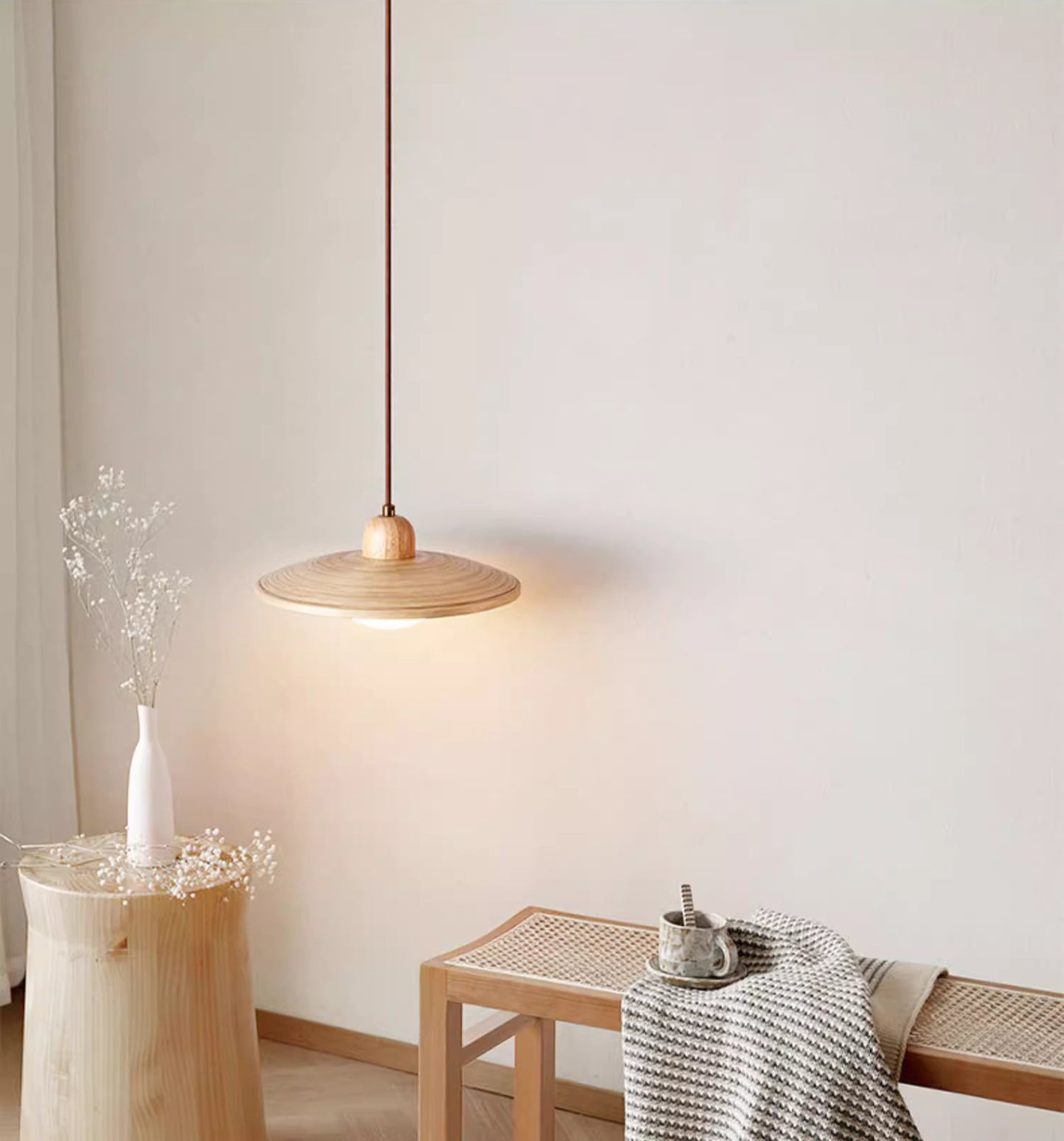 Ashwood Wooded Scandi Japandi Pendant Light
