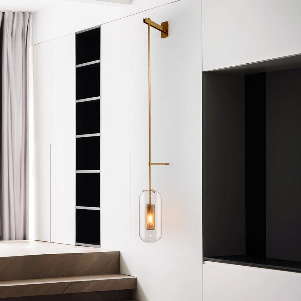 Chiswick Glass Shade Long Arm Wall Light