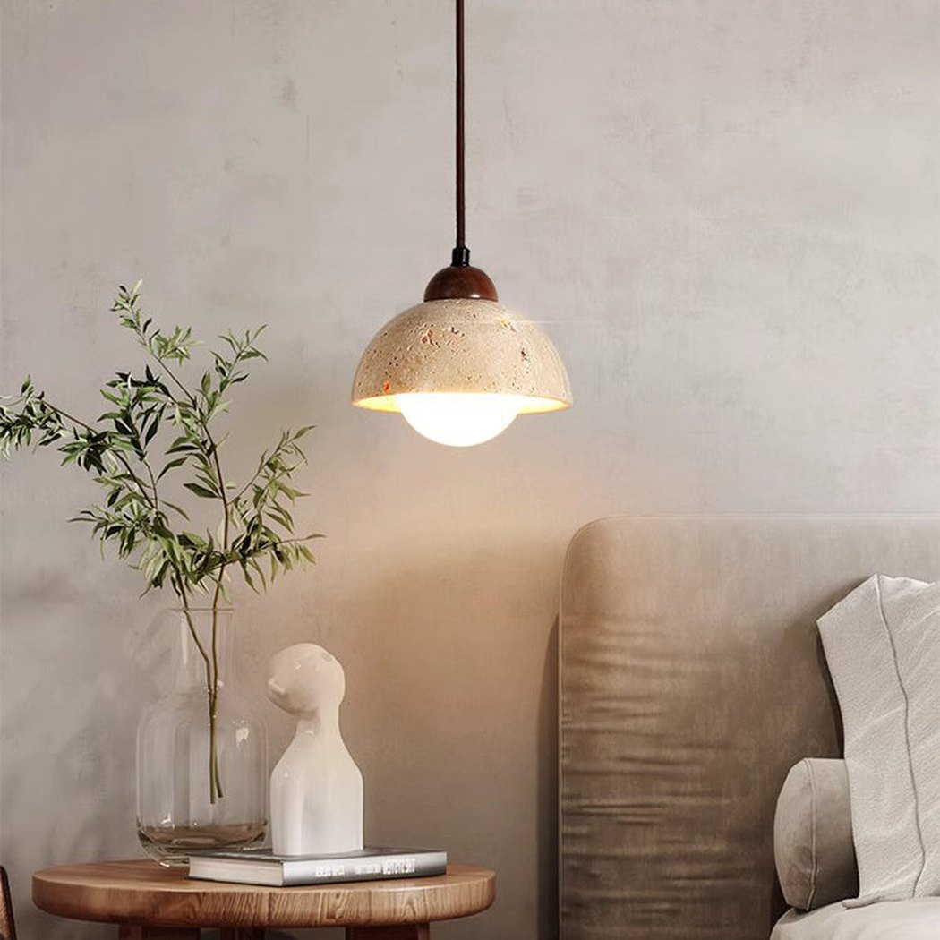 Sonoma Wood And Stone Minimalist Pendant Lights