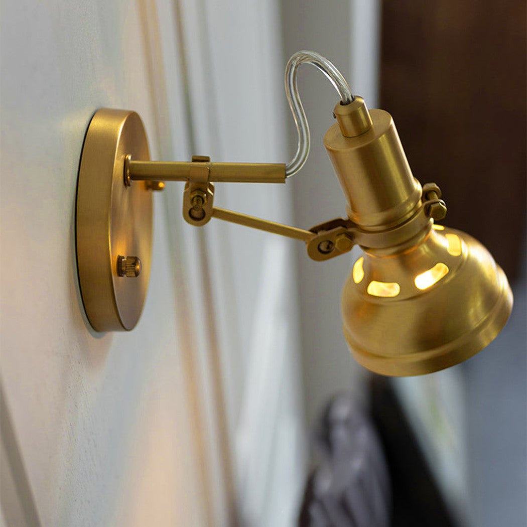 Mill House Short Arm Brass Wall Light