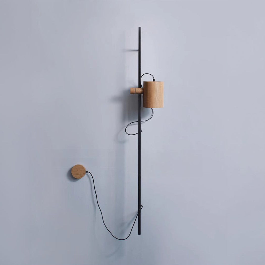 Umea Wooden Spotlight With Railing Wall Light