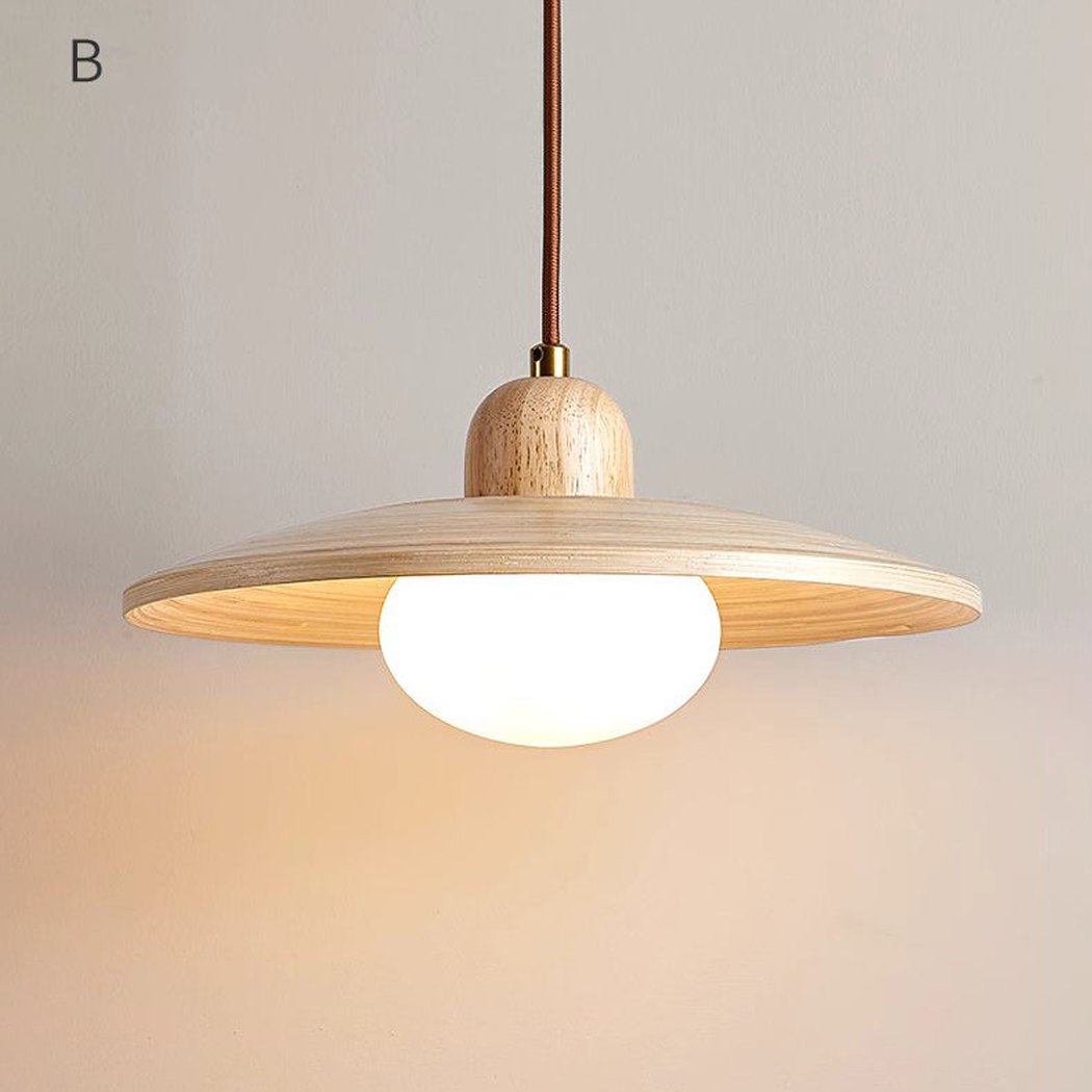 Ashwood Wooded Scandi Japandi Pendant Light