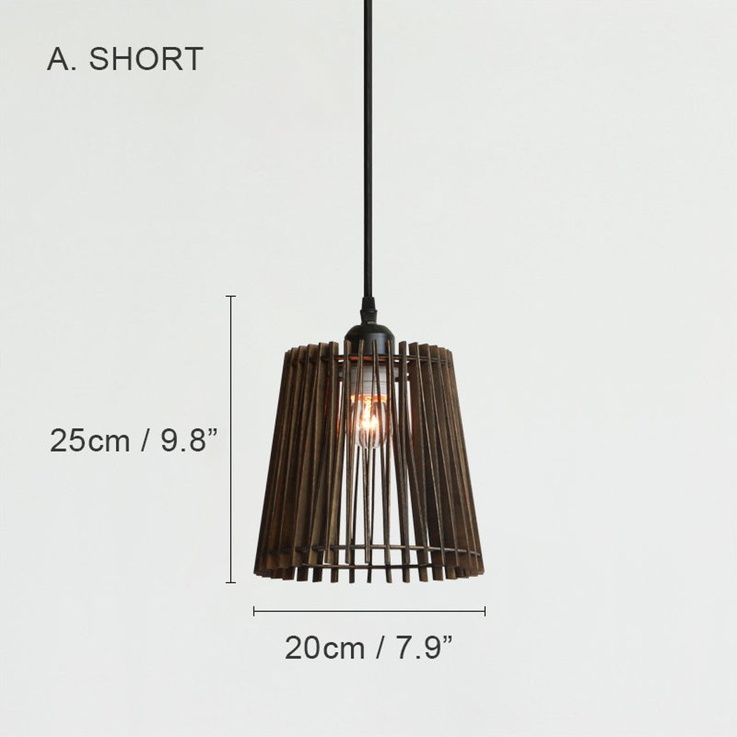 Kaho Wooden Shade Japandi Pendant Light