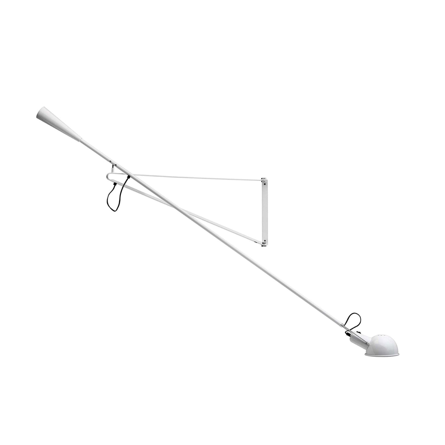 Crescendo Swinging Arm Overhead Wall Light - in White