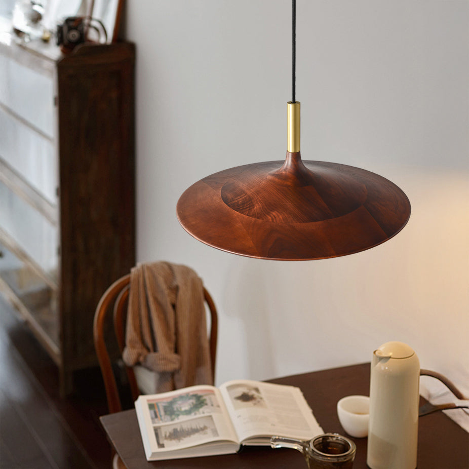 Ligno Walnut Wood Pendant Light