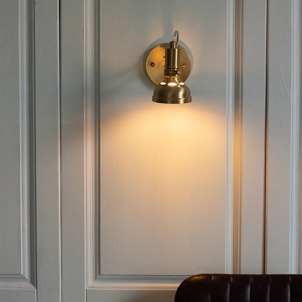 Mill House Short Arm Brass Wall Light