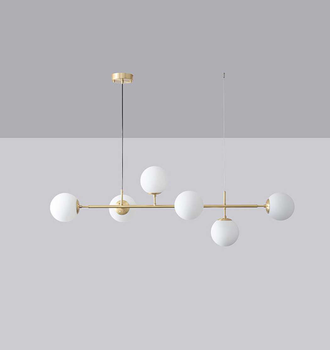 Olive Tree Milky Glass Kitchen Island line pendant light