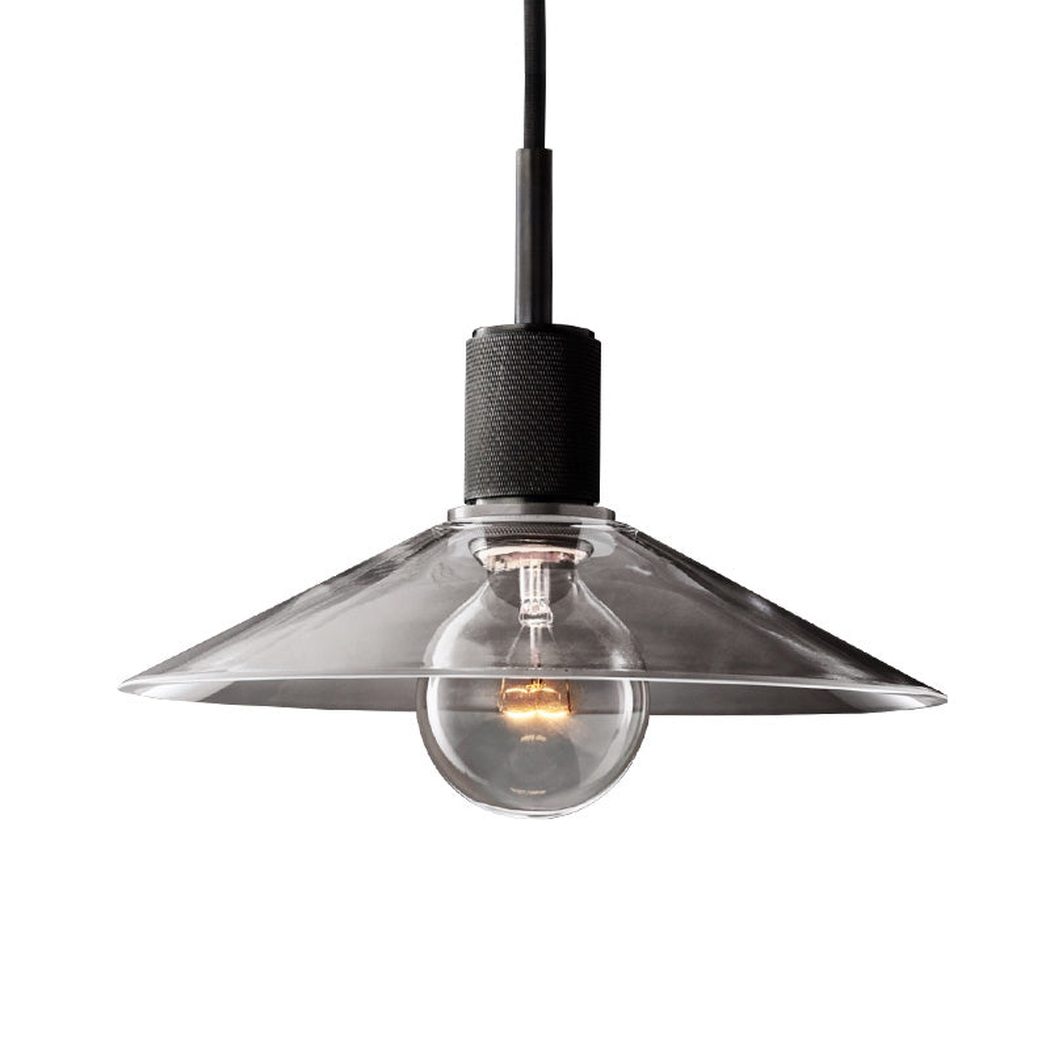 Quentin Knurled Brass Loft Pendant Light (Brass | Black)