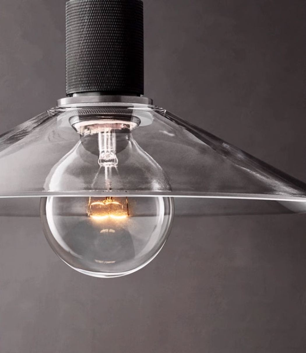 Quentin Knurled Brass Loft Pendant Light (Brass | Black)