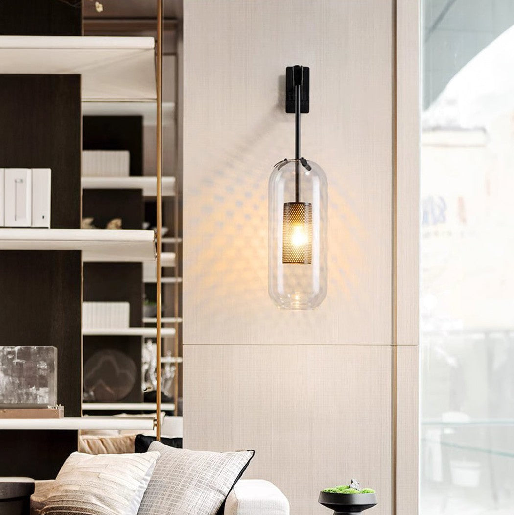 Chiswick Glass Shade Short Arm Wall Light