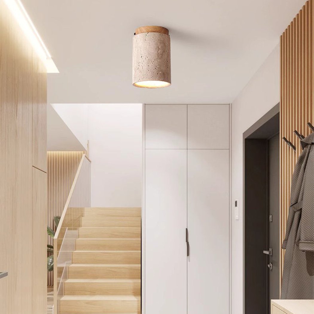 Sonoma Wood And Stone Minimalist Ceiling Light