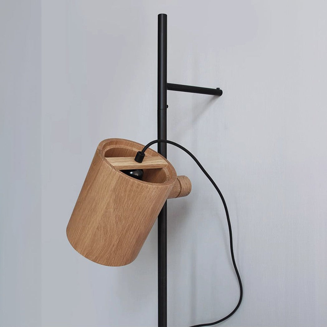 Umea Wooden Spotlight With Railing Wall Light