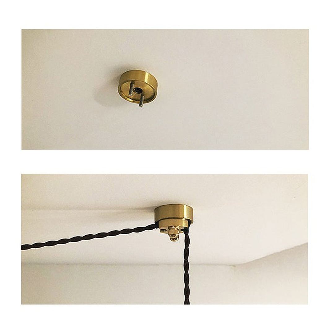 Milled Brass Hanging Cable Ceiling Clip