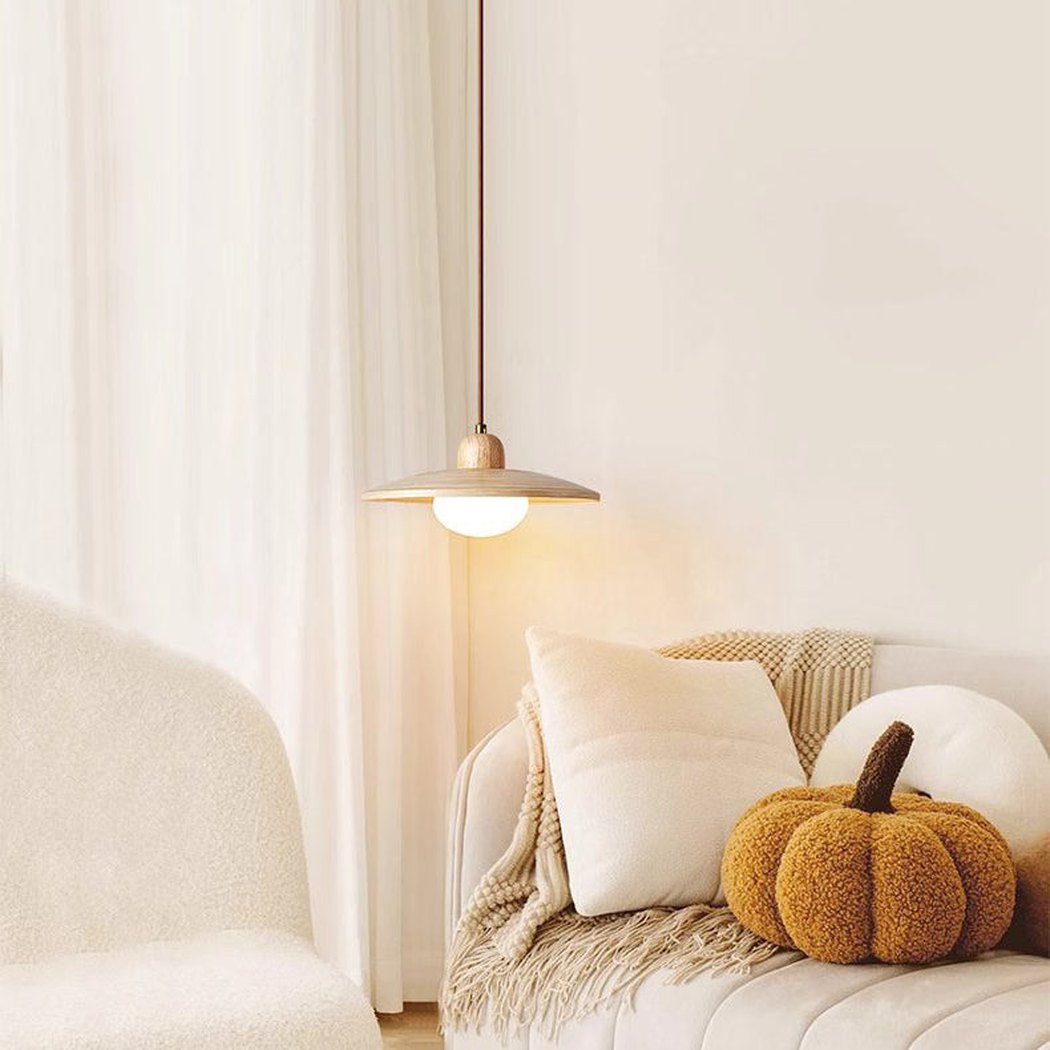 Ashwood Wooded Scandi Japandi Pendant Light