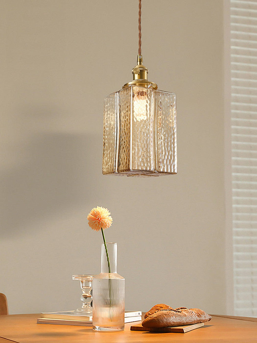 Hubert Glass Art Deco Pendant Light
