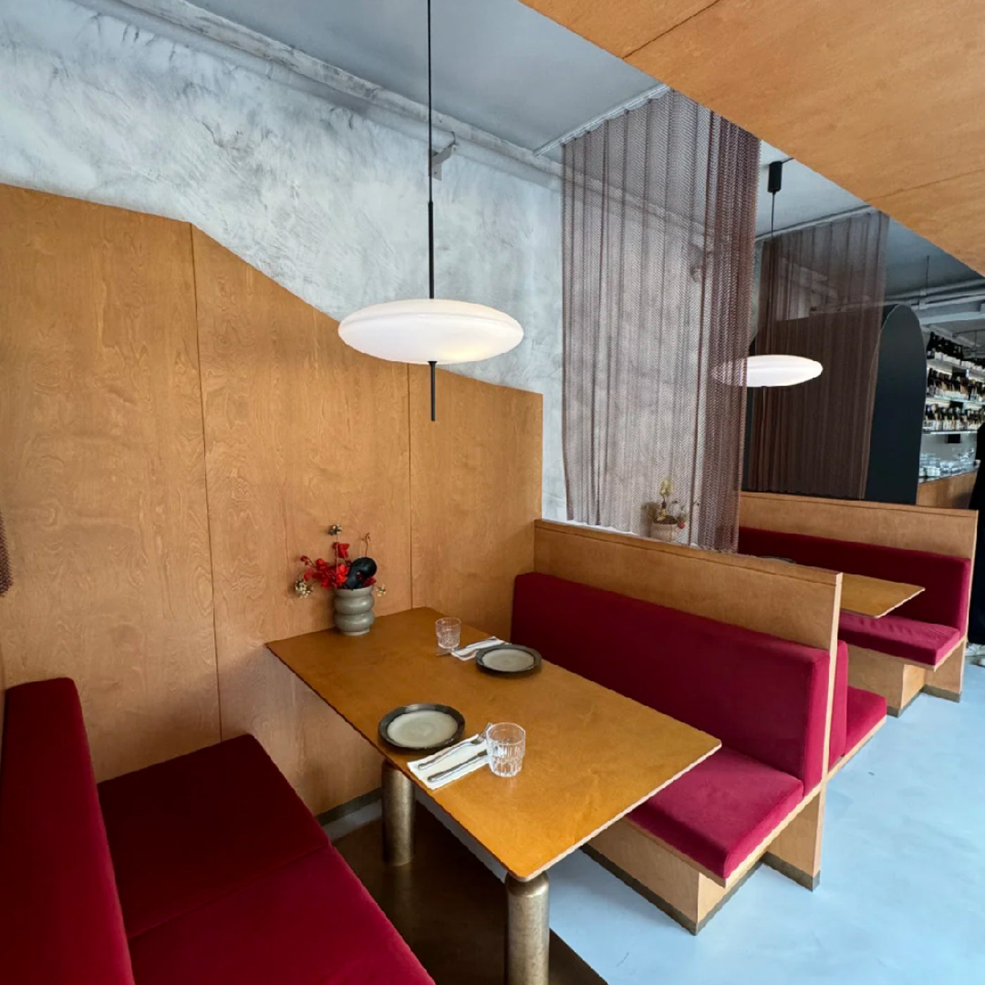 Fluo Bauhaus Milk Glass Pendant Light