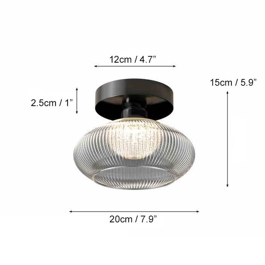Alesund Art Deco Glass Fixed Ceiling Light
