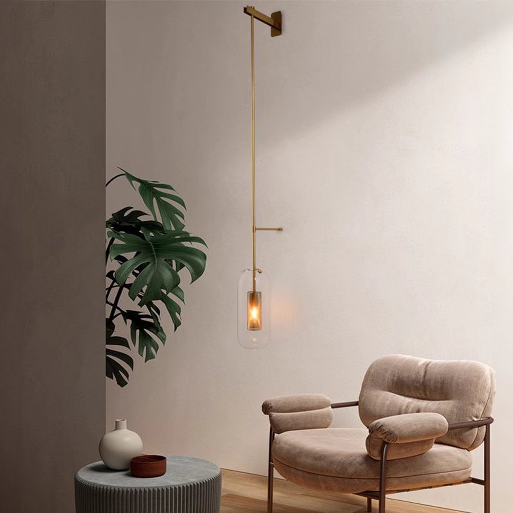 Chiswick Glass Shade Long Arm Wall Light