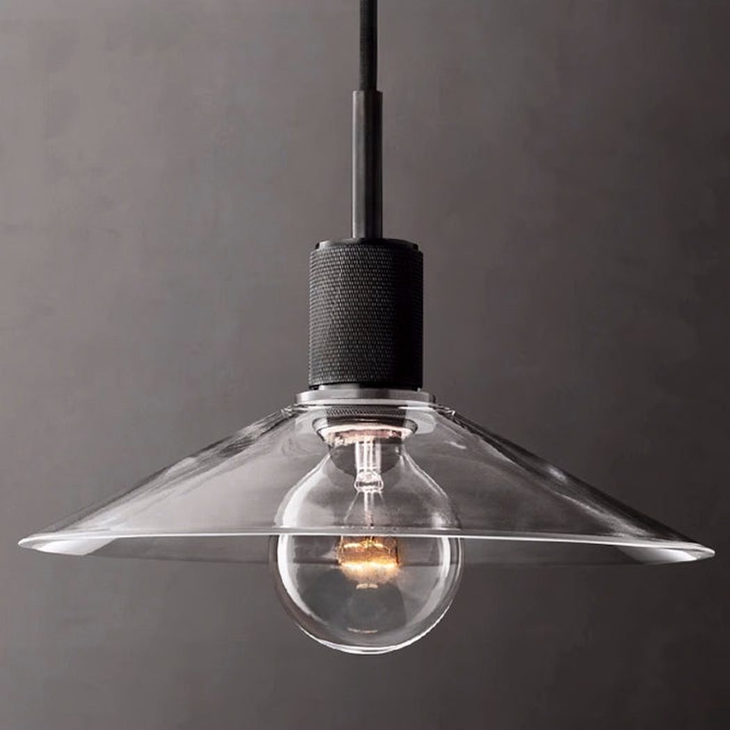 Quentin Knurled Brass Loft Pendant Light (Brass | Black)