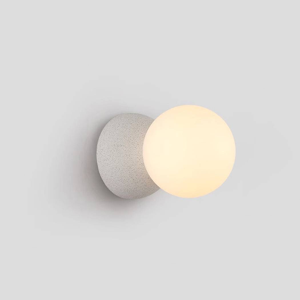 Nero Bianco Minimalist Stone Wall Sconce / Ceiling Light