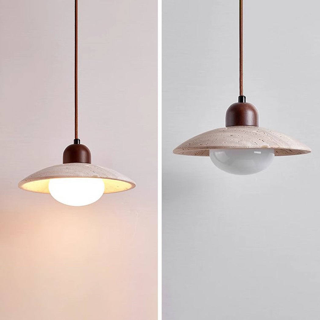 Sonoma Wood And Stone Minimalist Pendant Lights