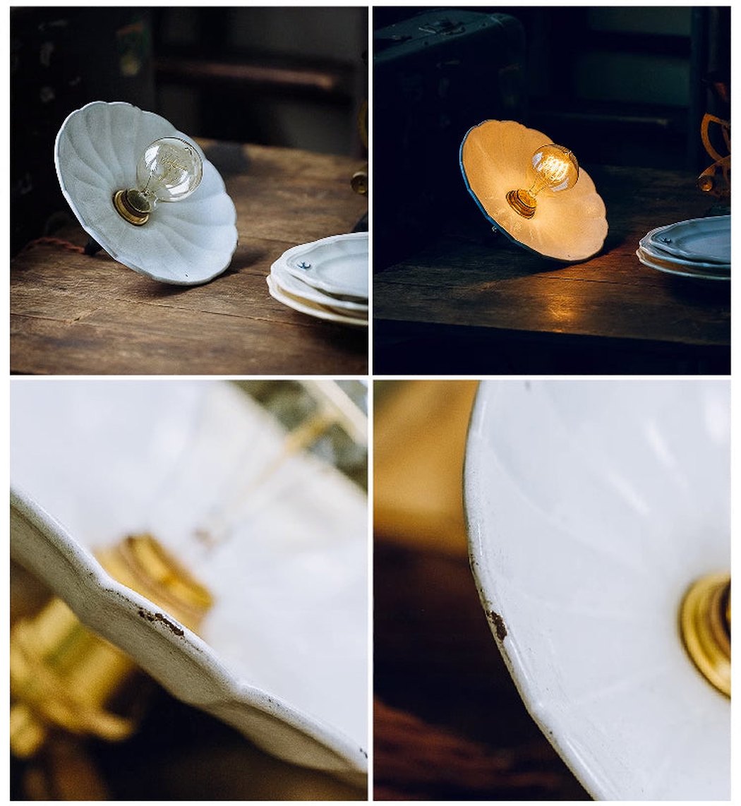 Odette Porcelain Shade Brass Fitting Pendant Light