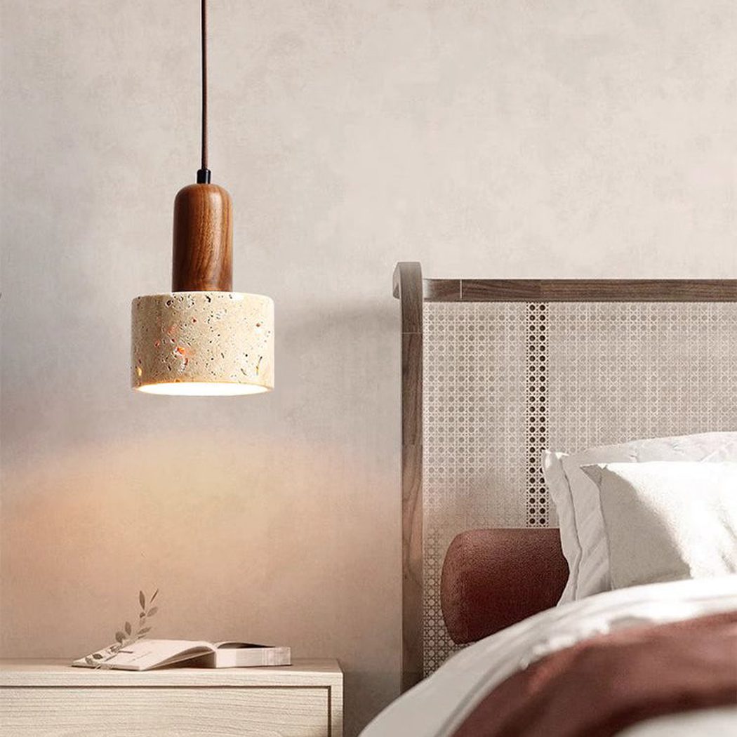 Sonoma Wood And Stone Minimalist Pendant Lights
