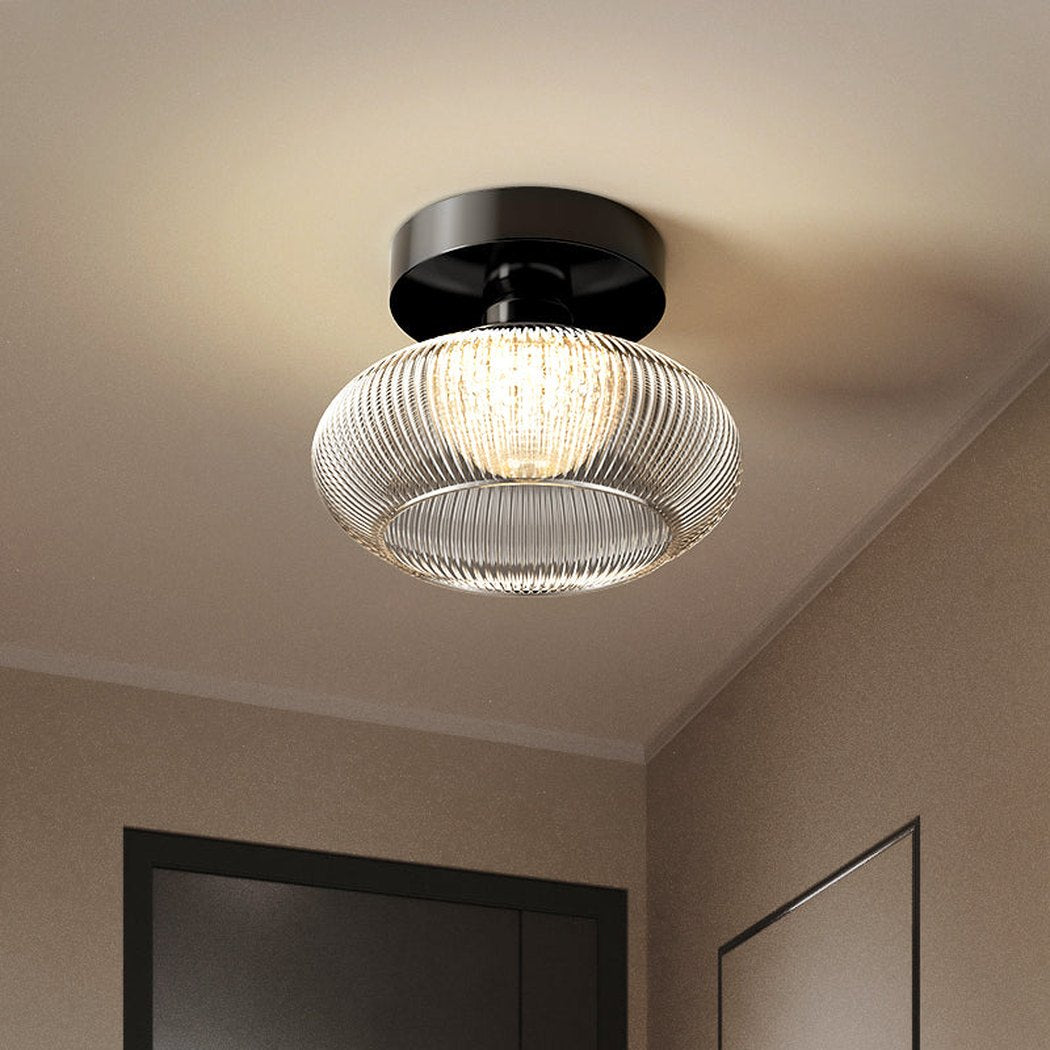 Alesund Art Deco Glass Fixed Ceiling Light